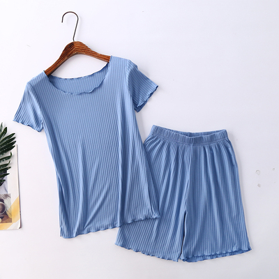 女莫代尔木耳边睡衣家居服厂家直销