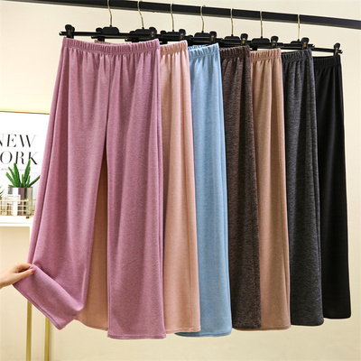 德绒睡裤女士长裤宽松家居服秋冬可外穿睡衣休闲裤子加厚家居裤