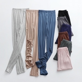 莫代尔纯色打底裤 女士内穿高腰九分裤 修身 2024春秋新款 弹力紧身裤