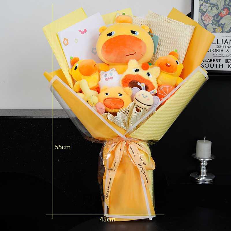 创意水豚噜可爱玩偶花束生
