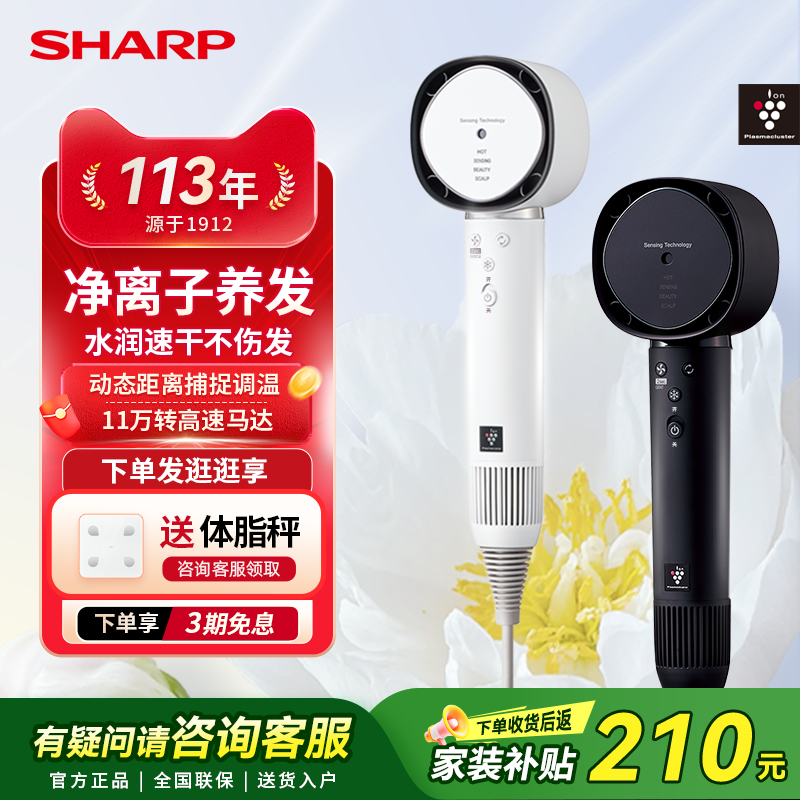 净离子吹风机家用四风道出风