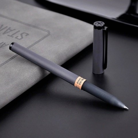 五千年0.5mm黑色商务碳素水性黑漆金属笔夹磨砂中性笔办公签字笔,文具电教/文化用品/商务用品,中性笔,淘宝优惠券,粉丝福利购,淘宝优惠卷