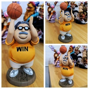 灌篮高手 真香社 安西教练 Q版 投篮姿势 场景模型 摆件 盒装手办