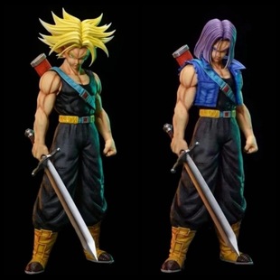 超级赛亚人 GK 圣殿 特兰克斯 衣服可换 紫发 黄发 模型 盒装手办