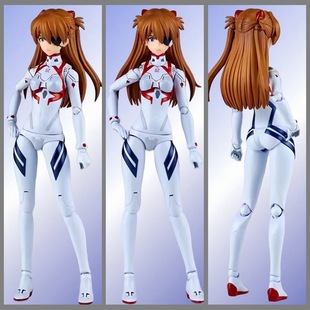 EVA山口式 明日香 白色战斗服 真希波 换脸可动人偶 模型盒装手办