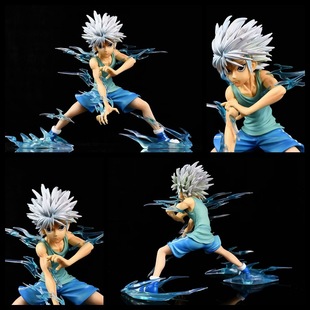 全职猎人 Zook战斗 奇犽 揍敌客 赏金猎人 雕像场景模型 盒装手办