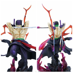 海贼王 GK 三千世界 三刀流 阎魔拔刀索隆 跳跃姿势破镜 盒装手办