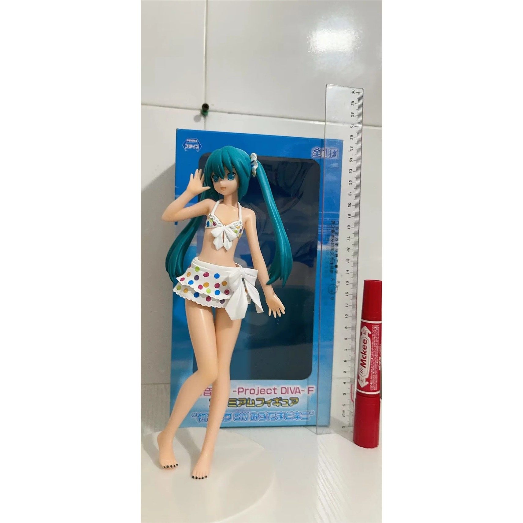 初音 MIKU 彩色波点裙子 泳装初音 水着 站姿 摆件 模型 盒装手办,模玩/动漫/周边/娃圈三坑/桌游,手办/手办景品,淘宝优惠券,粉丝福利购,淘宝优惠卷