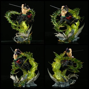 海贼王 鬼岛大战共鸣 阎王 罗罗诺亚 索隆 破镜 模型雕像盒装手办