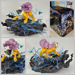 宠物小精灵 GK 三圣兽 共鸣系列 第二弹 雷公 模型摆件 盒装手办