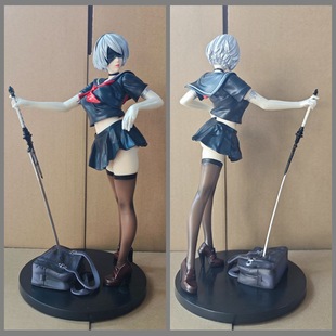 游戏周边 尤尔哈 机械生命体 校服版 2B小姐姐 雕像模型 盒装手办