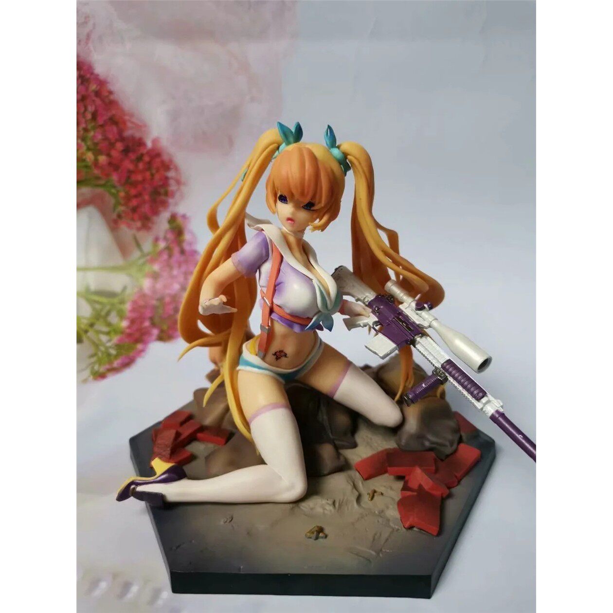 ELF 二弹 课后战场 靶眼 跪姿 美少女 1/7 模型盒装手办
