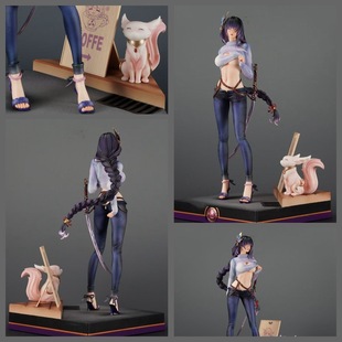 游戏周边 FA雷电将军 雷鸣寂灭 无想一刀 狐狸 雕像摆件 盒装手办