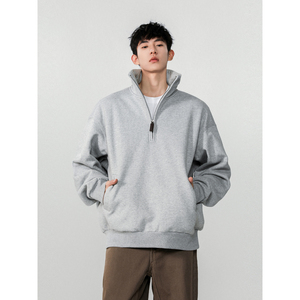 无影墙 430克重磅cleanfit半拉链立领卫衣 1713-HWH07-P68-控108，男装卫衣，星座514A（原614）