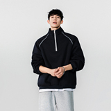 4无影墙430克半高领拉链男女宽松廓形vintage卫衣HWH05-P68控108，男装卫衣，星座514A（原614）