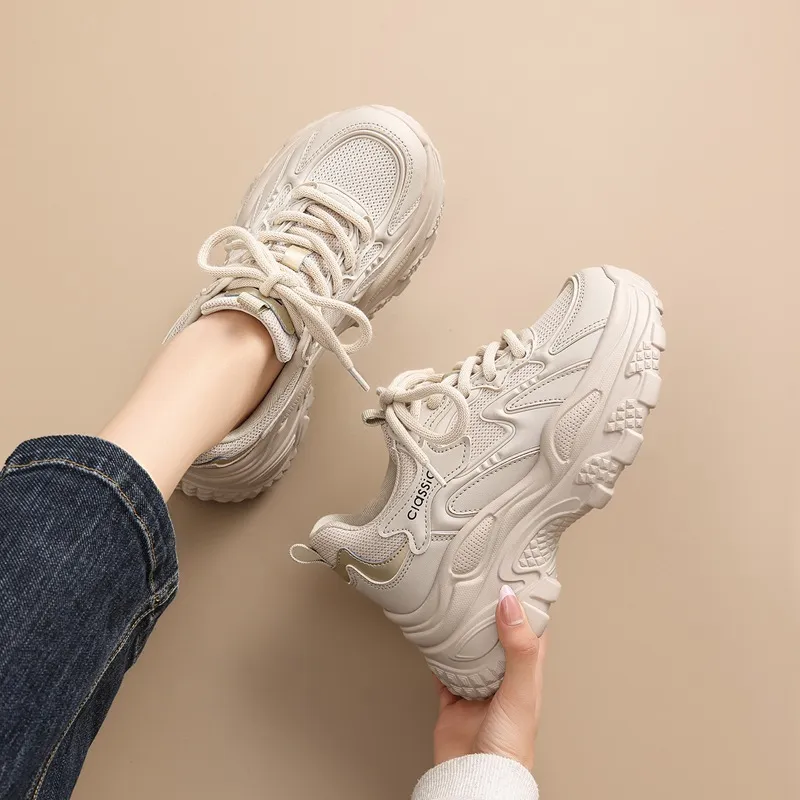 【小个子隐形增高】ZHR内增高老爹鞋经典厚底7.5cm休闲鞋运动女鞋