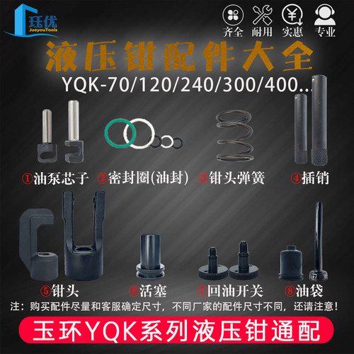 珏优液压液压钳配件大全实惠齐全