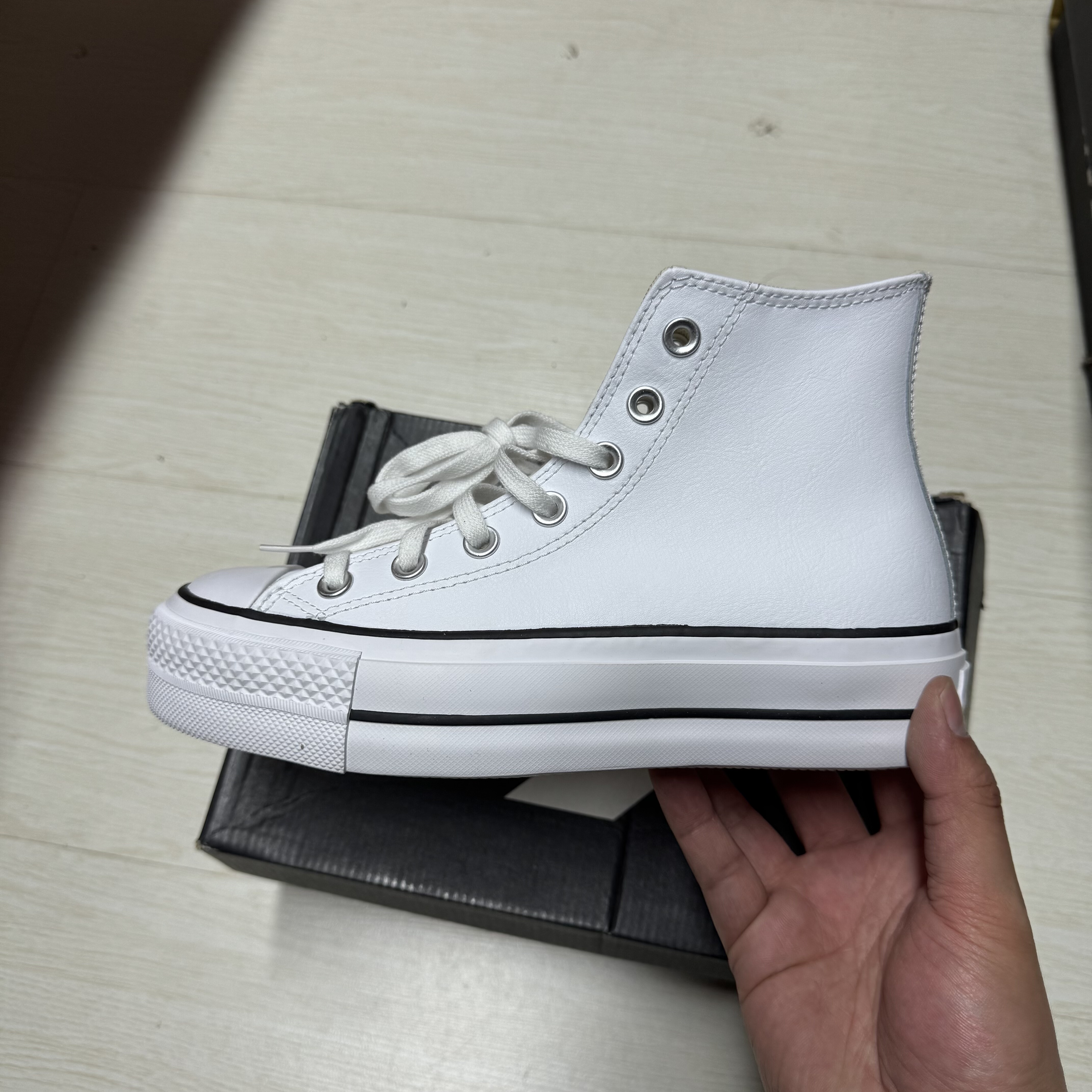 converse匡威增高厚底松糕鞋高帮皮质男女板鞋运动鞋561676c