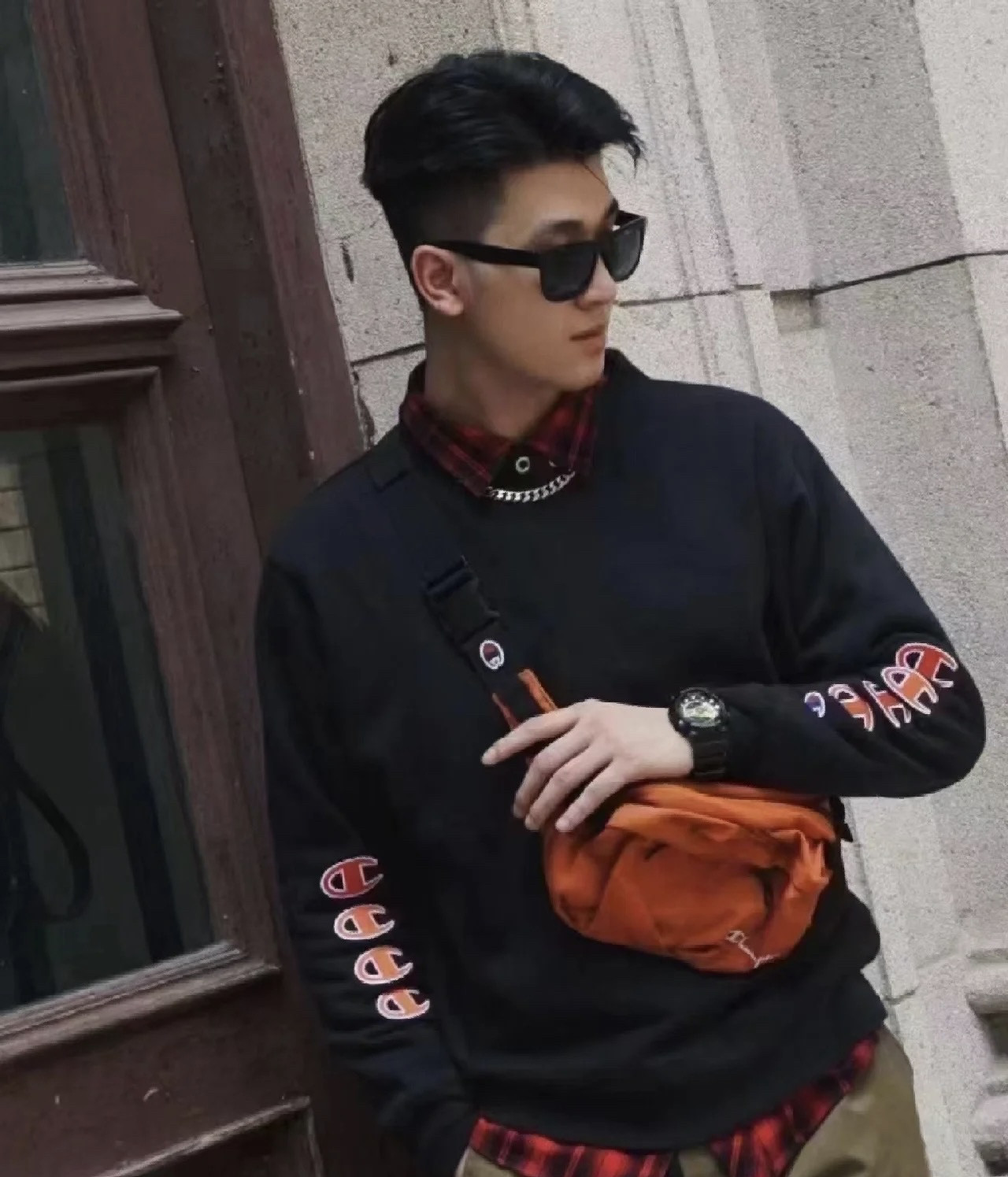 Champion 侧袖刺绣大c半高领加绒圆领重磅卫衣 冬 日版 男女同款