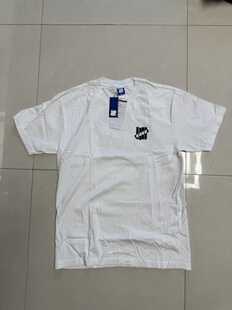 旭洋体育UNDEFEATED不败五道杠logo白色蓝色夏季潮牌T恤 男女同款