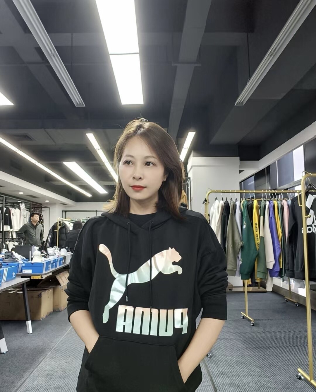 PUMA彪马女子运动卫衣春秋休闲连帽套头衫上衣运动服531385 71