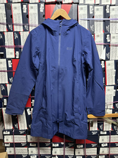 单层女子冲锋衣外套1112271 狼爪户外防风中长款 Jack wolfskin