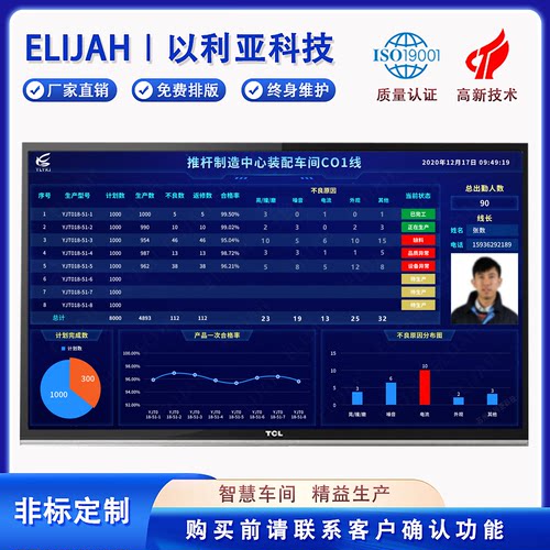 以利亚工厂车间生产管理系统定制
