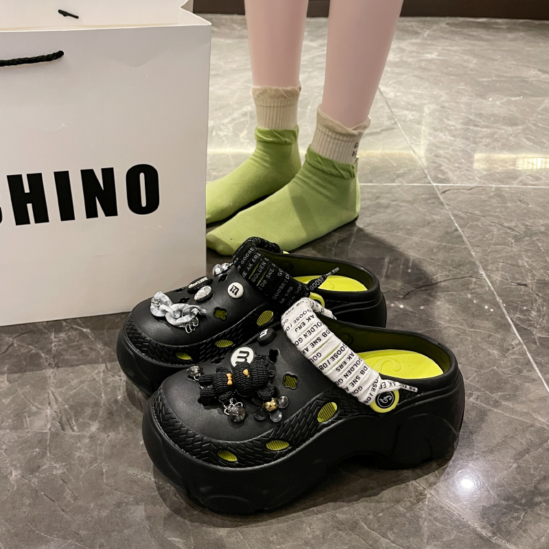 小红书推荐厚底洞洞鞋拖鞋女