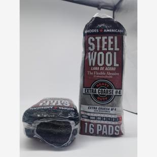 美国Homax RHODES #4钢丝绒STEEL WOOL 16片一包钢丝棉