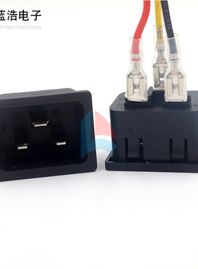 欧标HC-99全铜C19/C20插座大功率公座20A品字公座1.5卡位 UL 认证