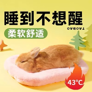 兔子趴趴垫冬天保暖棉垫专用过冬用品冬季取暖防咬草窝床垫子防寒
