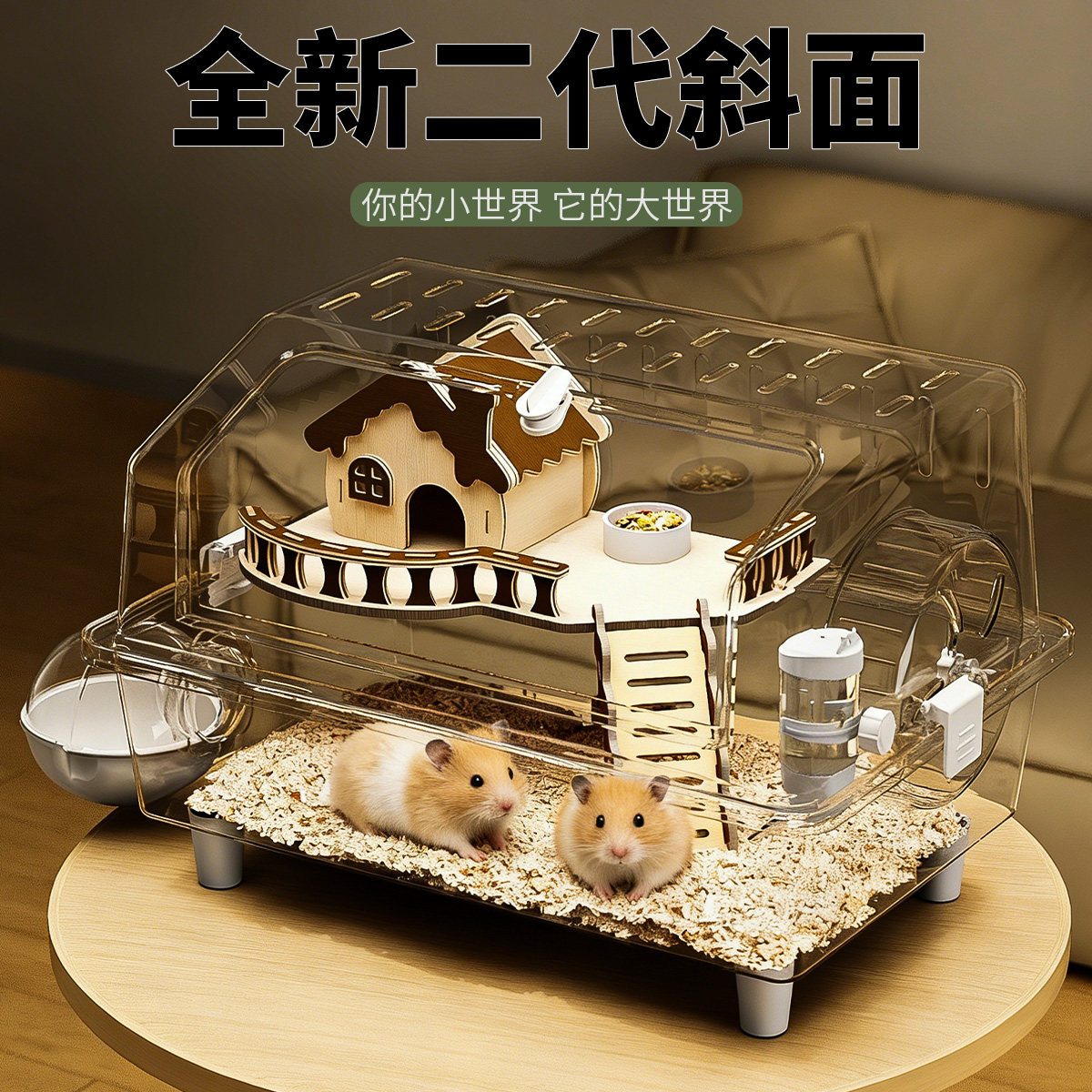 金丝熊仓鼠超大透明防越狱笼子