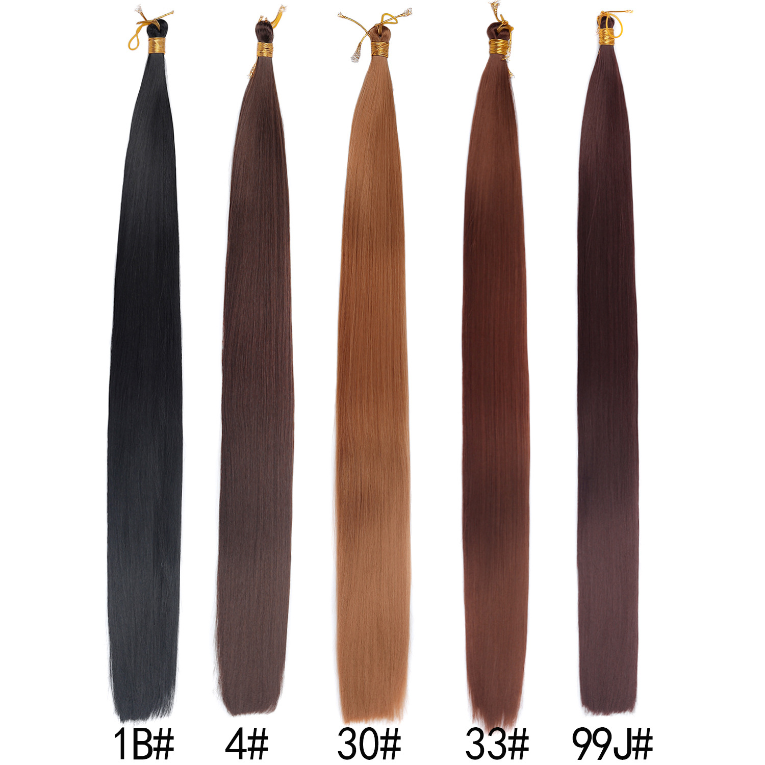 接发直发丝发把欧美长直发straight_bulk_hair化纤直丝发把