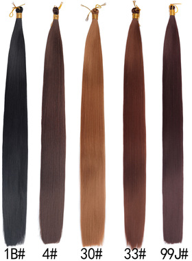 接发直发丝发把欧美长直发straight_bulk_hair化纤直丝发把