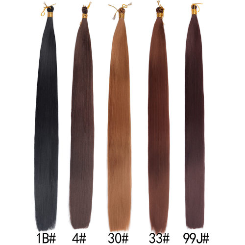 接发直发丝发把欧美长直发straight_bulk_hair化纤直丝发把