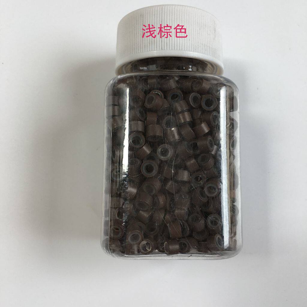 假发工具 硅胶扣 接发扣 接发环 浅棕色 1000个/瓶50mmx30mx30mm