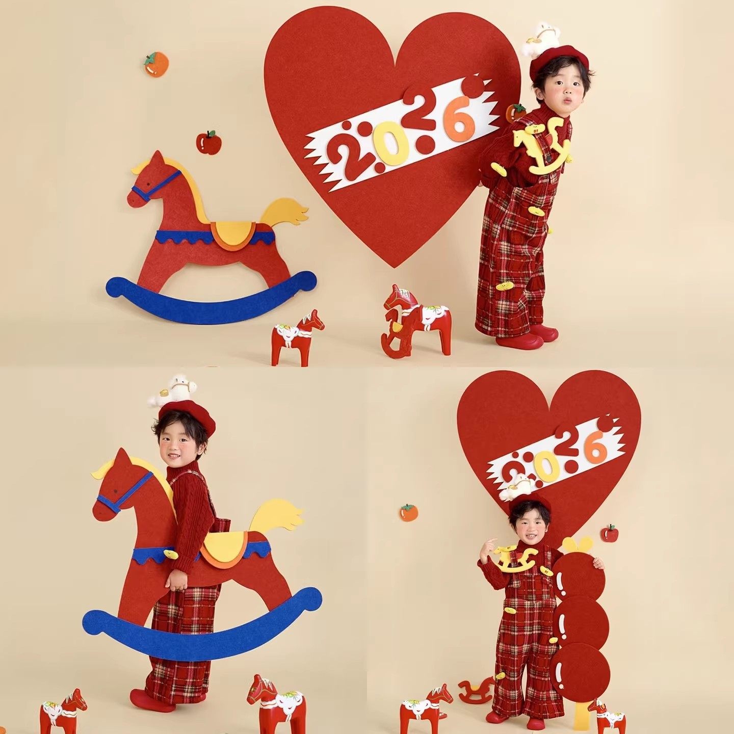 2026元旦新年儿童生日写真拍照道具幼儿园马年氛围场景布置装饰品,节庆用品/礼品,装扮布置套餐,淘宝优惠券,粉丝福利购,淘宝优惠卷