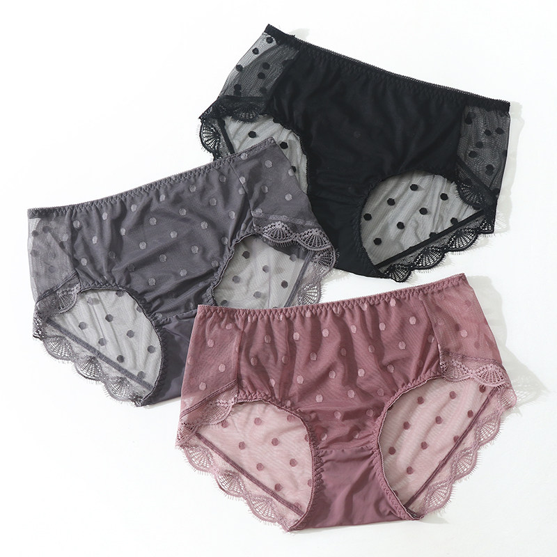 内裤女纯棉底裆简约中腰无痕蕾丝轻薄性感少女士包臀日系三角短裤,女士内衣/男士内衣/家居服,女三角裤,淘宝优惠券,粉丝福利购,淘宝优惠卷