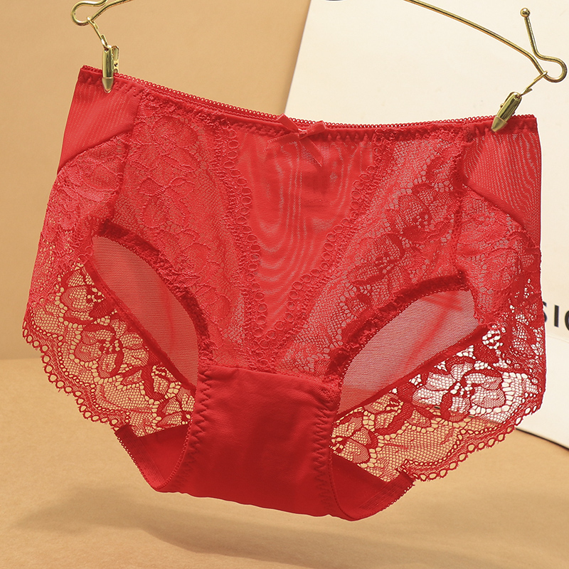 本命年内裤女纯棉底裆红色