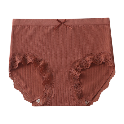 内裤底裆简约少女中高腰蕾丝纯棉