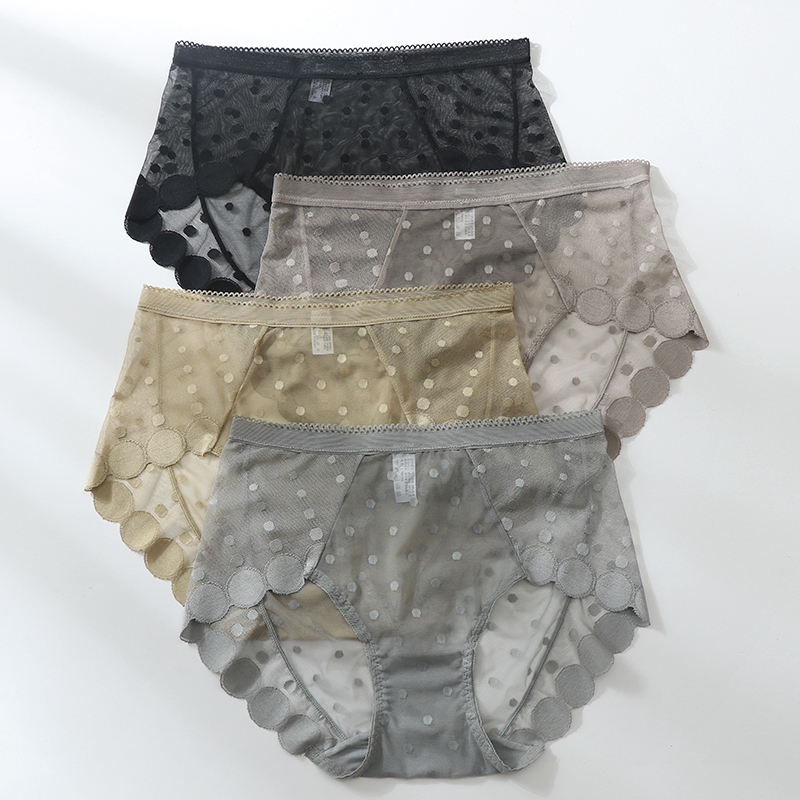 内裤女高腰蕾丝纯棉底裆无痕女士