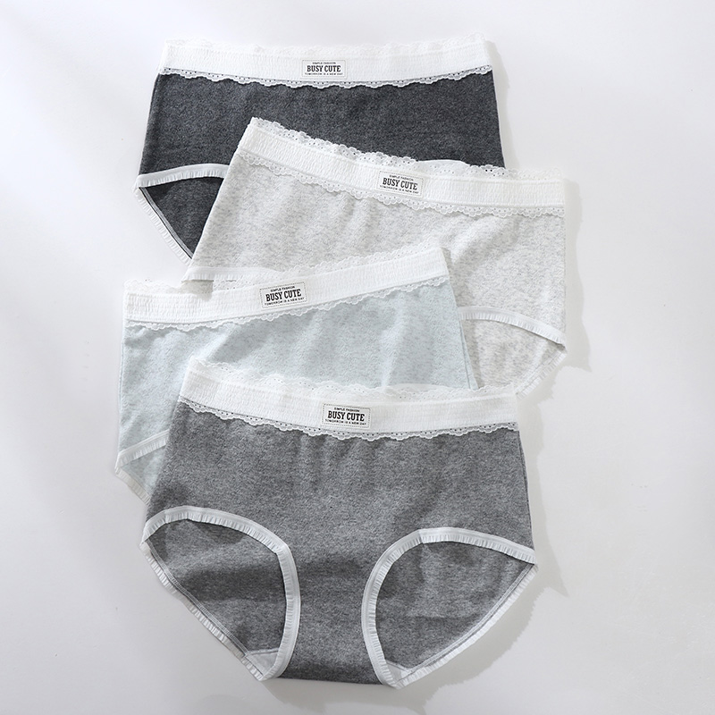 运动芭蕾风内裤女中腰纯棉加长全棉抑菌底档美式时尚少女生三角裤