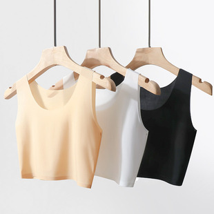 背心吊带U领女宽肩带夏季轻薄无痕透气大码衬衣防透内搭打底女士