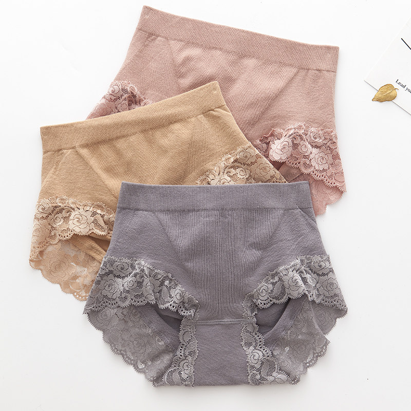 中腰内裤女无痕棉裆透气蕾丝包臀提臀收腹大码少女士柔软三角短裤,女士内衣/男士内衣/家居服,女三角裤,淘宝优惠券,粉丝福利购,淘宝优惠卷