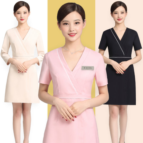 美容院皮肤管理师美容师连衣裙