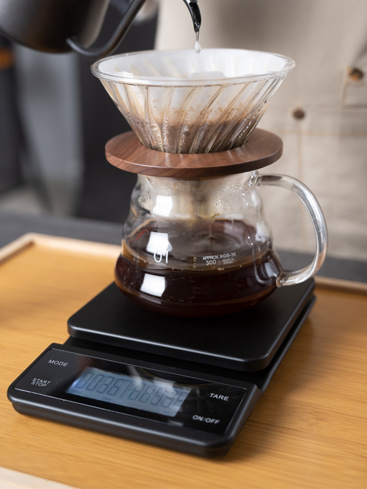 厨房烘焙计时电子秤迷你家用手冲咖啡称5kg量程0.1克高精度电子称