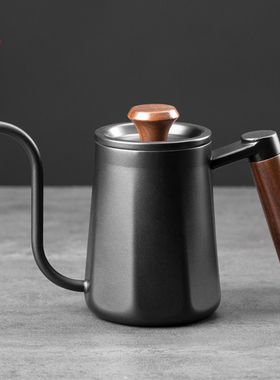 手冲壶咖啡壶不锈钢挂耳长嘴壶细口壶套装带温度计把手600ml家用