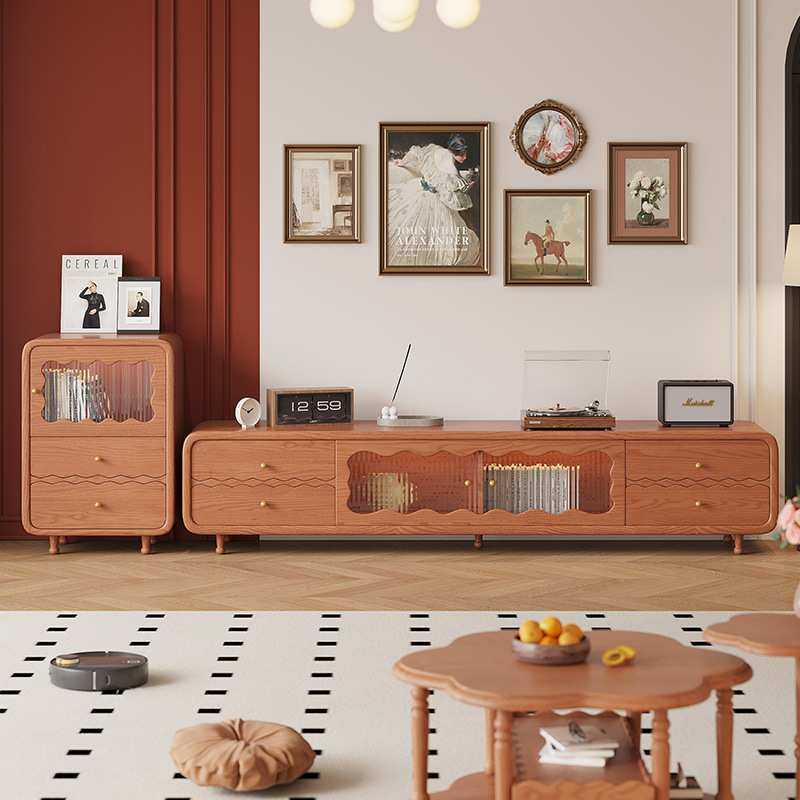 法式复古实木电视柜茶几组合客厅中古风小户型电视柜设计师新款,鲜花速递/花卉仿真/绿植园艺,割草机/草坪机,淘宝优惠券,粉丝福利购,淘宝优惠卷