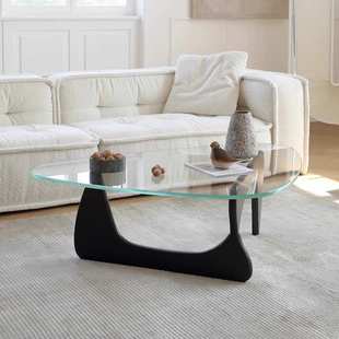 野口勇茶几北欧创意小户型钢化玻璃咖啡桌现代简约设计师家具茶几
