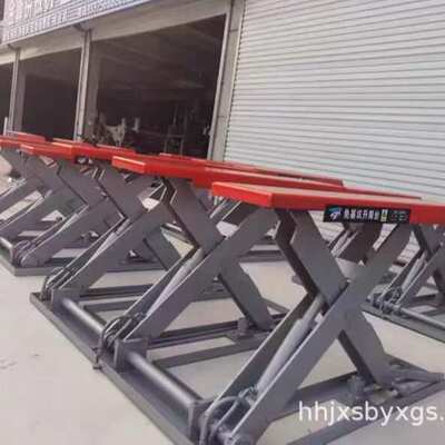 无障碍超低型装卸货升降机 力臂厚实用料实在三字E字型免坑升降机